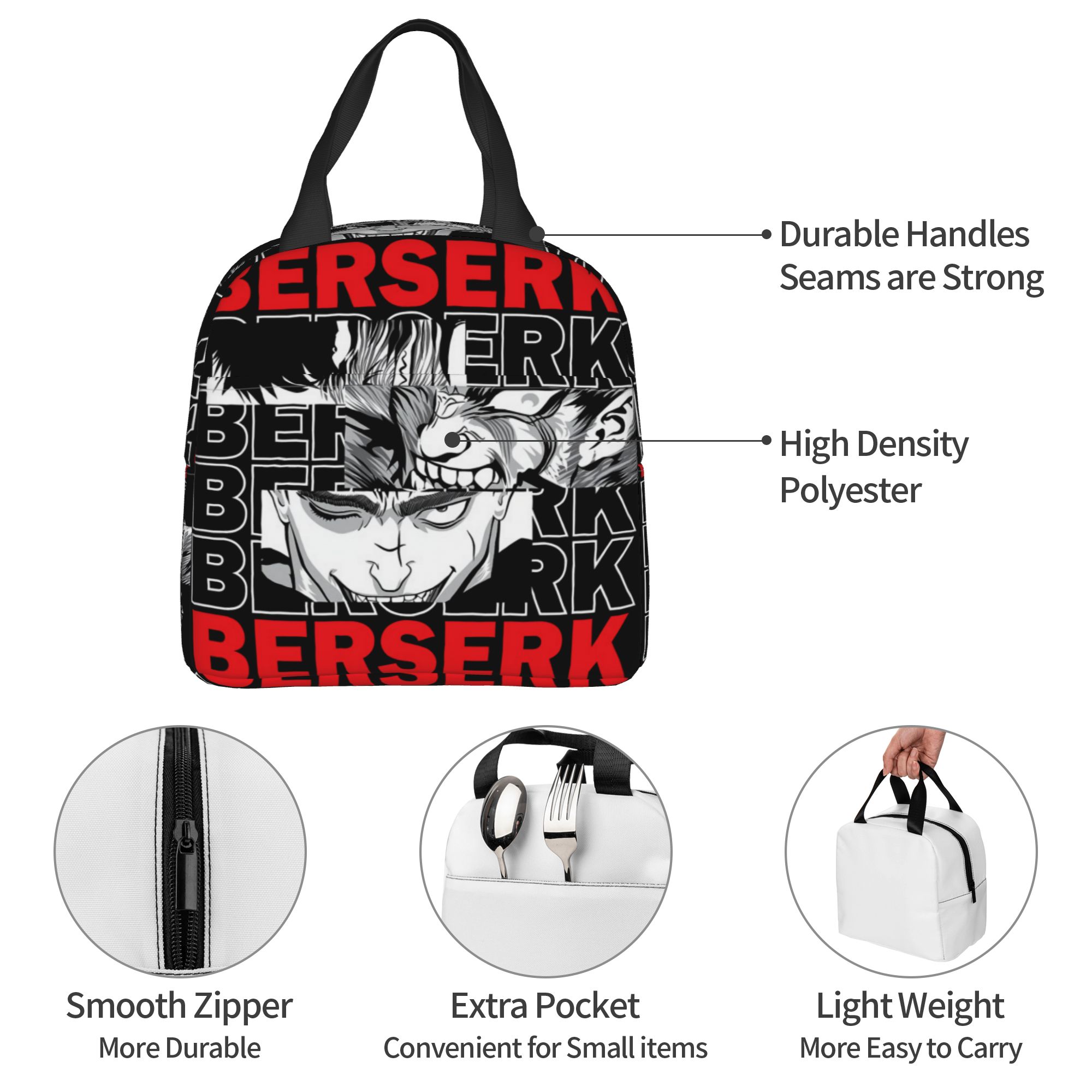 Tech Accessories Organizer - B-Berserks Bolsa de almuerzo con aislamiento