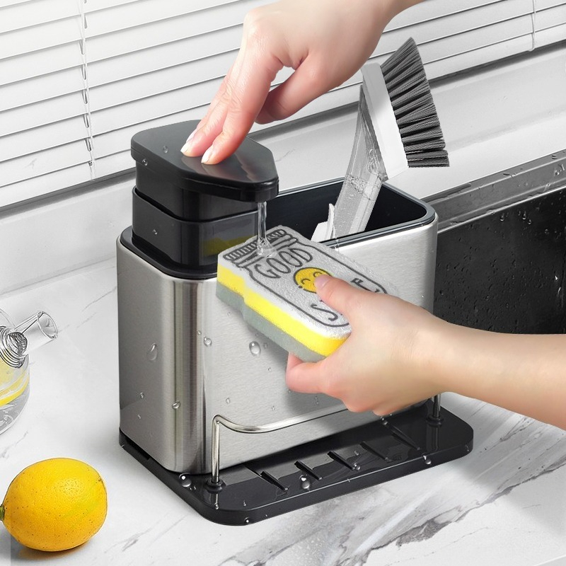 Tech Accessories Organizer - Dispensador de jabón multifuncional de acero