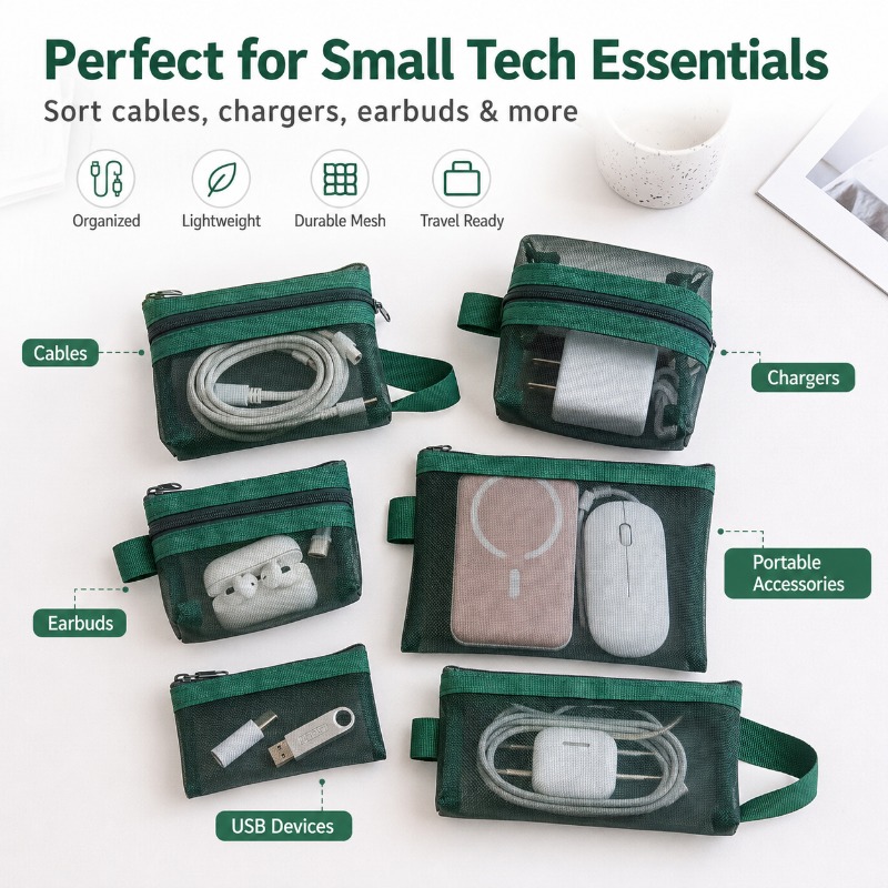 Paquete de 6 Bolsas de Malla P - Tech Accessories Travel Bag reseña y precio