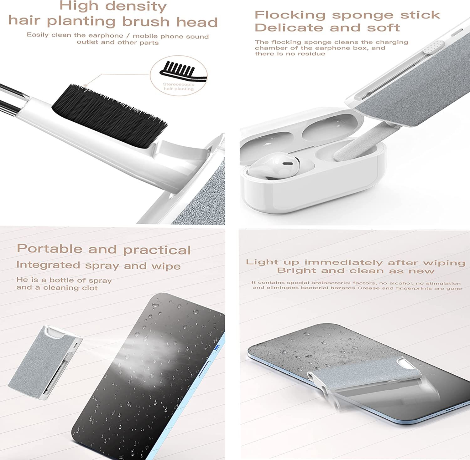 Kit de cepillo limpiador de au - Power Bank Wireless reseña y precio