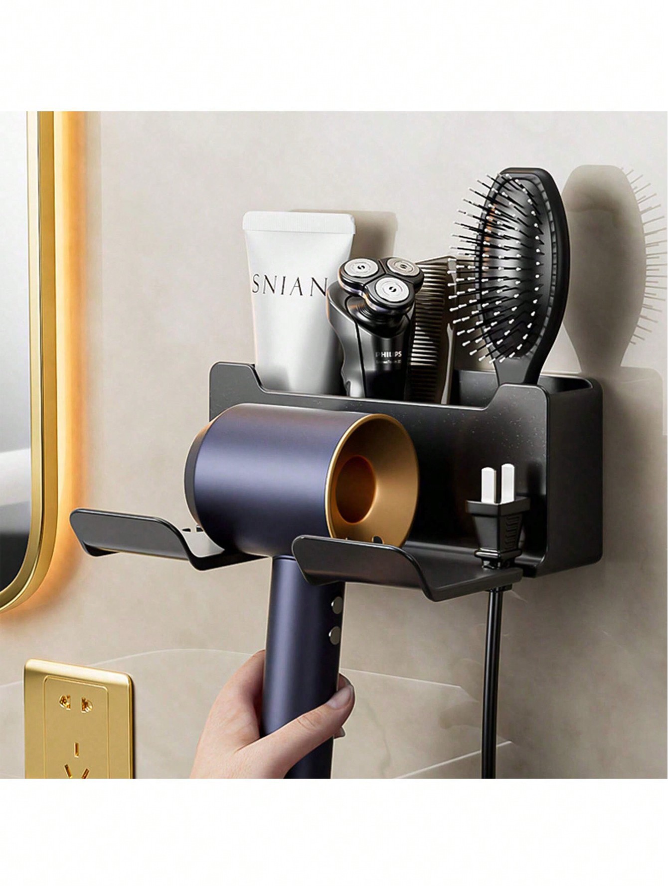 Soporte para secador de pelo,  - Tech Accessories Organizer reseña y precio